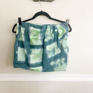 Zara Women's Tie Dye Blue Green Wrap Skirt Size XS